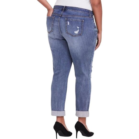 Torrid Boyfriend Jean - Vintage Stretch Medium Wash size 16 - Picture 2 of 11
